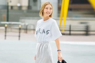 40代“時短オシャレ”SNAP「Tシャツとスカートだけ」でこんなに洒落る！