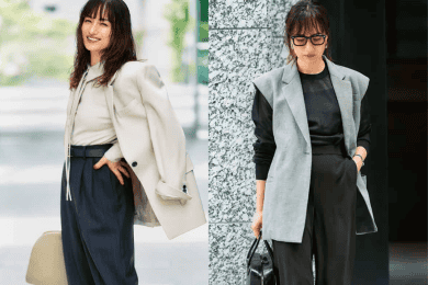 40代が今選ぶべき【最強黒パンツ】〈３選〉ヒール無しで美脚になるシルエットは？