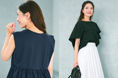 薄着の夏も怖くない！1枚で解決◎40代の【体型カバートップス】5選