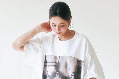 【40代のTシャツコーデ】超ビッグサイズ×きれいめハーフパンツでモードに昇華