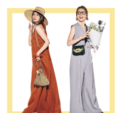 オシャレ40代の【ワンピ＆オールインワン】最旬着こなし3選。地味見え回避のコツは「バッグ選び」！