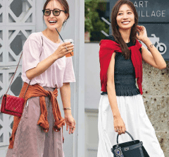 大流行中！「肩掛け＆腰巻き」SNAP6選。【手持ち服で】晩夏のワンポイントに