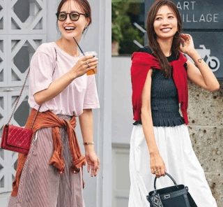 大流行中！「肩掛け＆腰巻き」SNAP6選。【手持ち服で】晩夏のワンポイントに