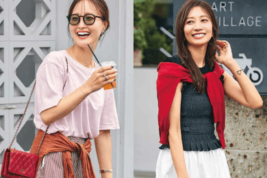 大流行中！「肩掛け＆腰巻き」SNAP6選。【手持ち服で】晩夏のワンポイントに
