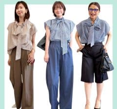 今、40代に大ヒット！体型カバーも叶う「ギンガムチェックブラウス」は夏も秋も活躍【コーデ5選】