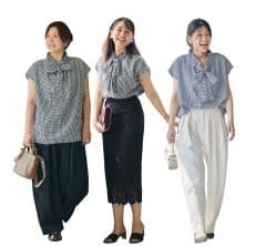 日本人女性の半数!【骨ストタイプ】人気のチェックブラウスをSTORY認定スタイリスト3名が着こなしてみた