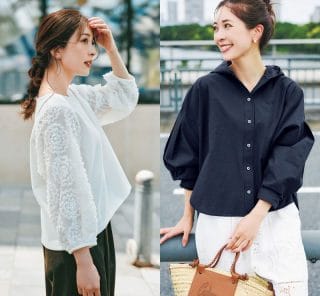 【気温は高いけど空気が涼しい】今、何着る？40代にちょうどいい「ブラウス＆シャツ」3選