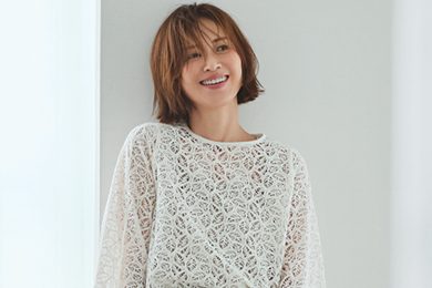 涼しげレーストップス×ハーフパンツを頼りに【ダークブラウン】で秋支度