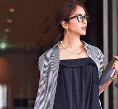ジャケット代わりの【ビッグシャツ】でオールインワンをお仕事モードに