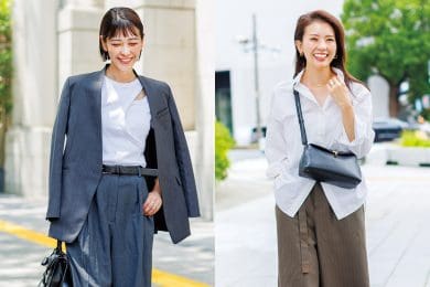 【おでかけ＆ランチ会】40代”リアル人気”は「ワイドパンツ」！〈SNAP4選〉女っぽく決まるコツは？