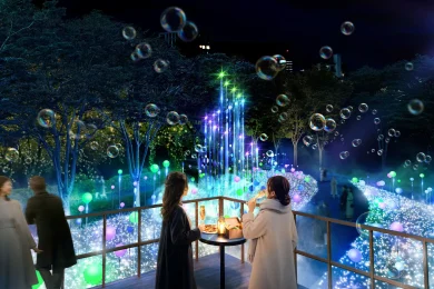 シャンパンを片手にしゃぼん玉イルミネーションを楽しめる特別なラウンジが初登場「MIDTOWN CHRISTMAS 2026」