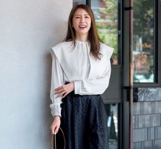 「ドット柄って可愛すぎない？」手持ちのシンプル服に合う【大人ブラウス&パンツ】2選