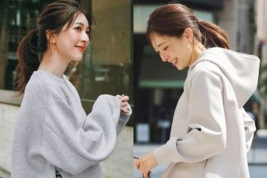 【寒暖差のある今】ロンTよりきちんと見えてブラウスよりラク！40代の「スウェット＆パーカー」5選