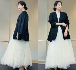 【1つあると絶対便利！】秋冬イベントもお出かけも網羅する、40代の「チュールスカート」
