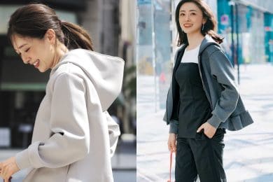 手抜きに見えない！40代に大ヒット中の【きれいめパーカ】がご近所コーデに頼れる