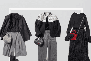 モノトーンでも上品に映える！ 40代オシャレな年末年始の【お呼ばれ正解コーデ】